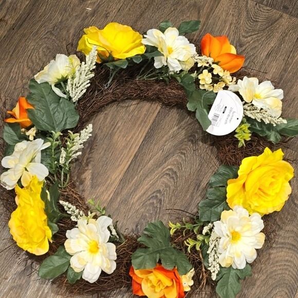 At Home Summer Eucalyptus 20" Wreath - Picture 4 of 4